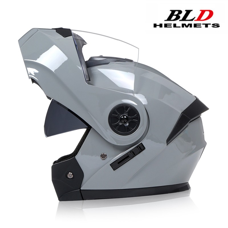 BLD Personalized Full Face Motorcycle Helmet  Dual Lens Flip-Up Helmet