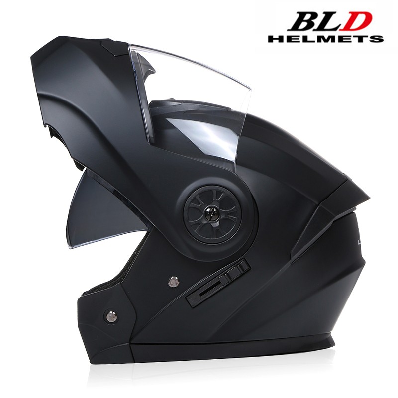 BLD Personalized Full Face Motorcycle Helmet  Dual Lens Flip-Up Helmet