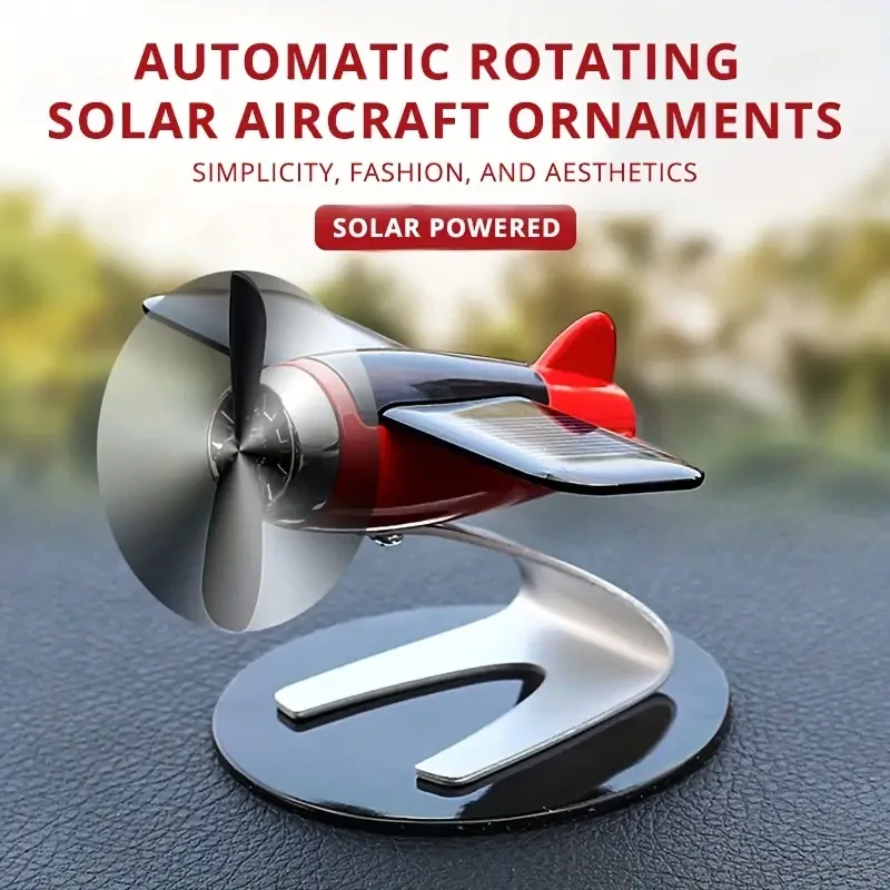 Solar-Powered Aircraft Car Decoration