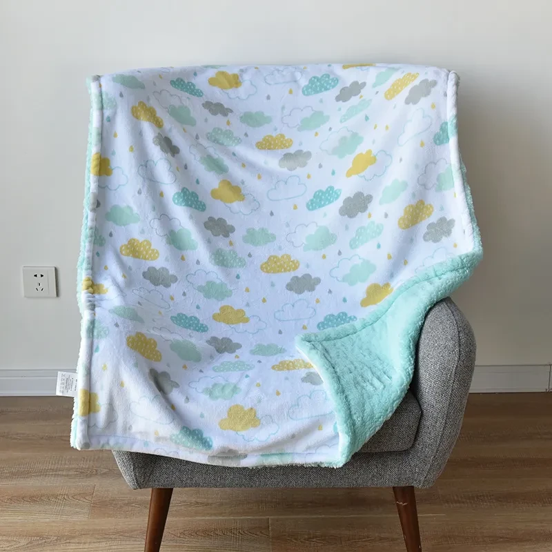 SnuggleSoft Baby Flannel Shawl Blanket