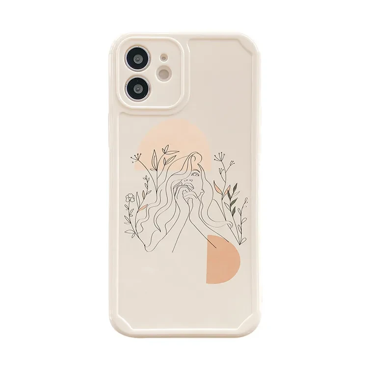 Simple Lines Girl Photo Frame Phone Case