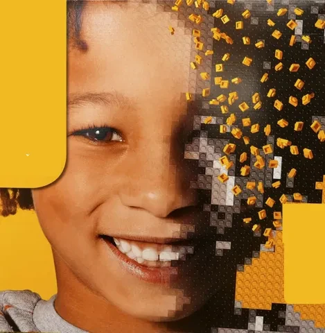 Hand Assembled Building Block Wall Creative Photo Frame