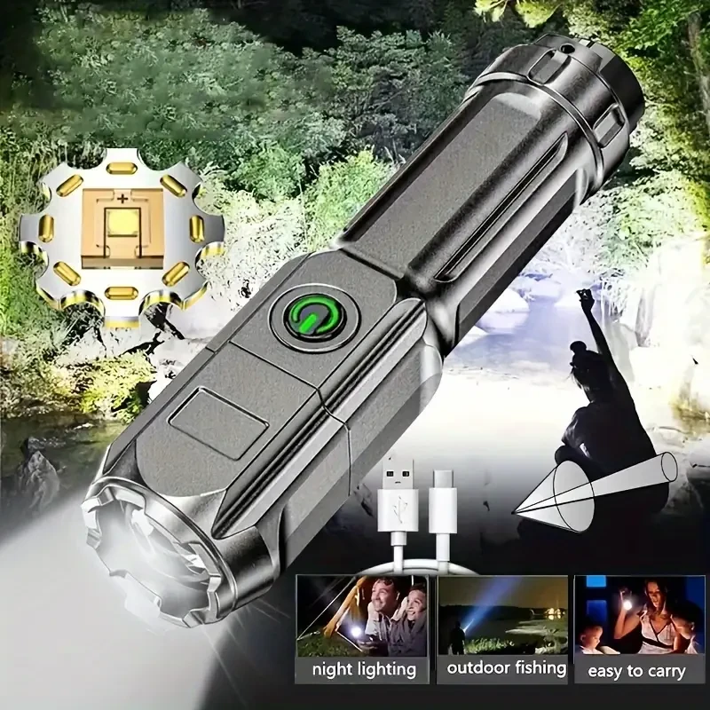 Super Bright Zoomable Flashlight - Portable and Rechargeable