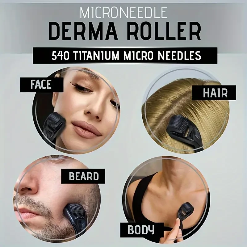 Derma Roller Microneedle Beard and Face Care Kit