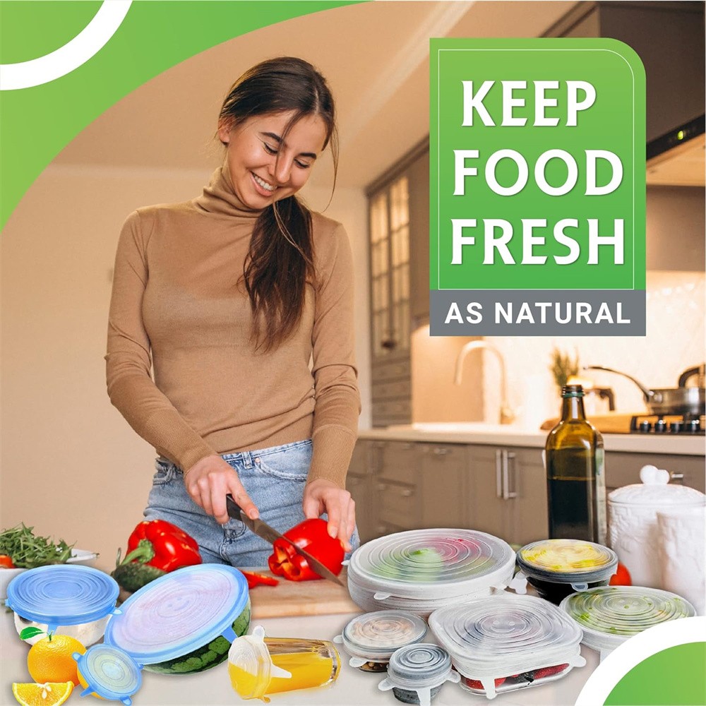 6Pcs Food Grade Silicone Preservation Cover