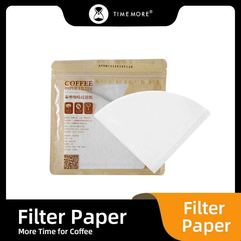 TIMEMORE Coffee Filter Paper 50pcs V-Shaped Hand Drip Filter for Pour-Over
