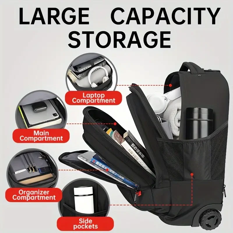 Extra Large Capacity Multifunctional Rolling Trolley Bag