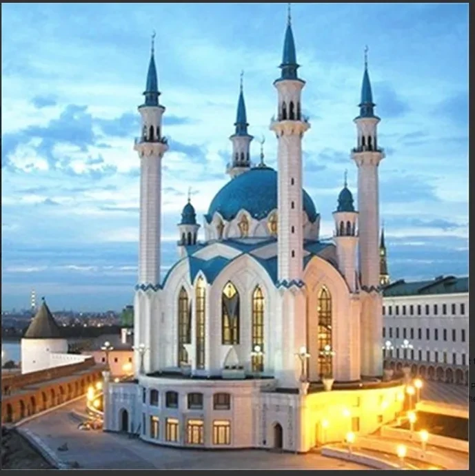 Blue Castle Building Masonry Painting