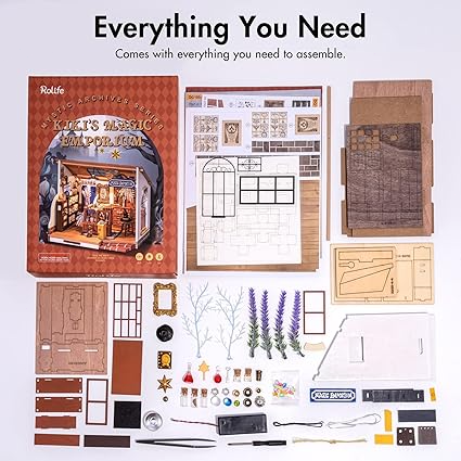 ROBOTIME DIY Miniature Dollhouse Mystic Archives Series Diorama Craft Kit DG155-157