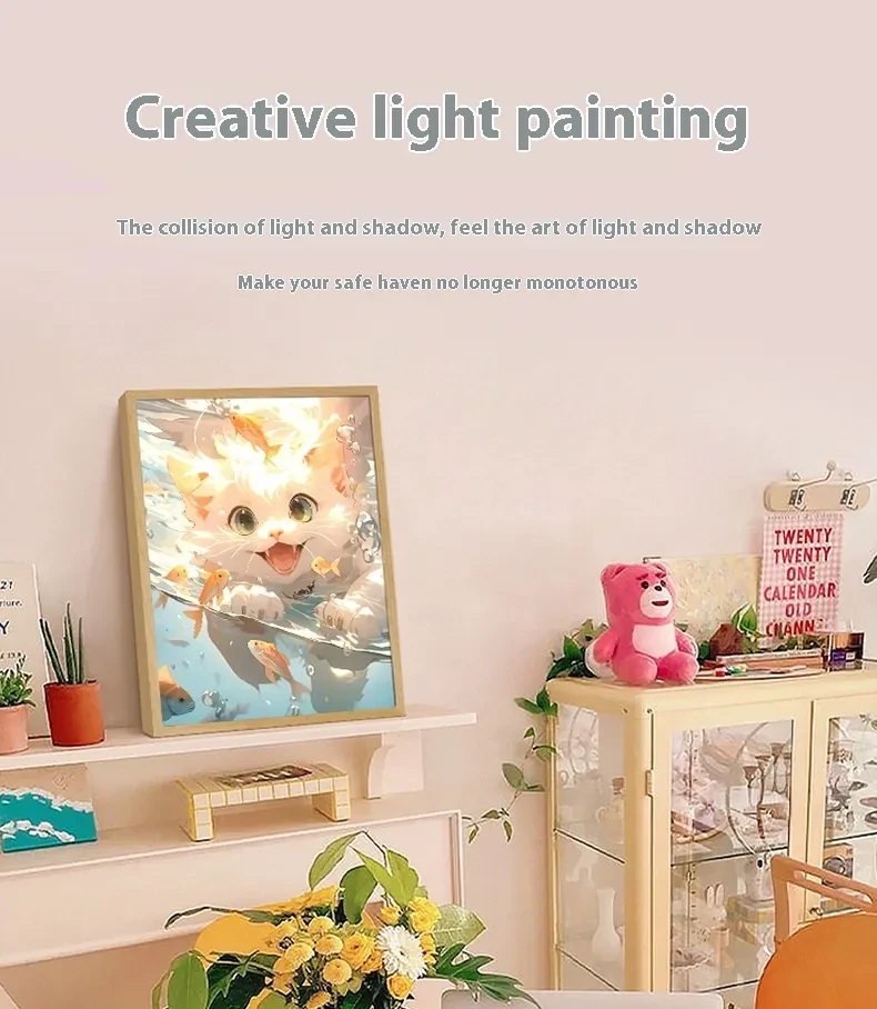 Decorative Painting Small Night Lamp Creative Photo Frame