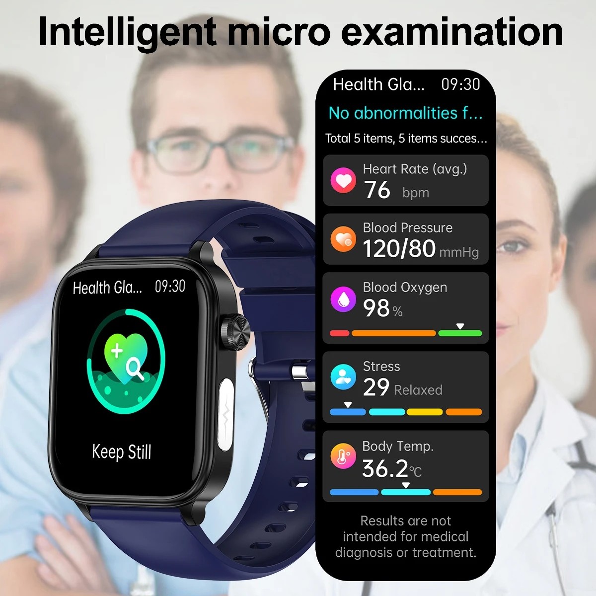 2024 AI Medical Diagnosis Smart Watch  Blood Lipids, Uric Acid, Blood Glucose Monitoring with ECG+PPG, Bluetooth Calls, and Health Tracking