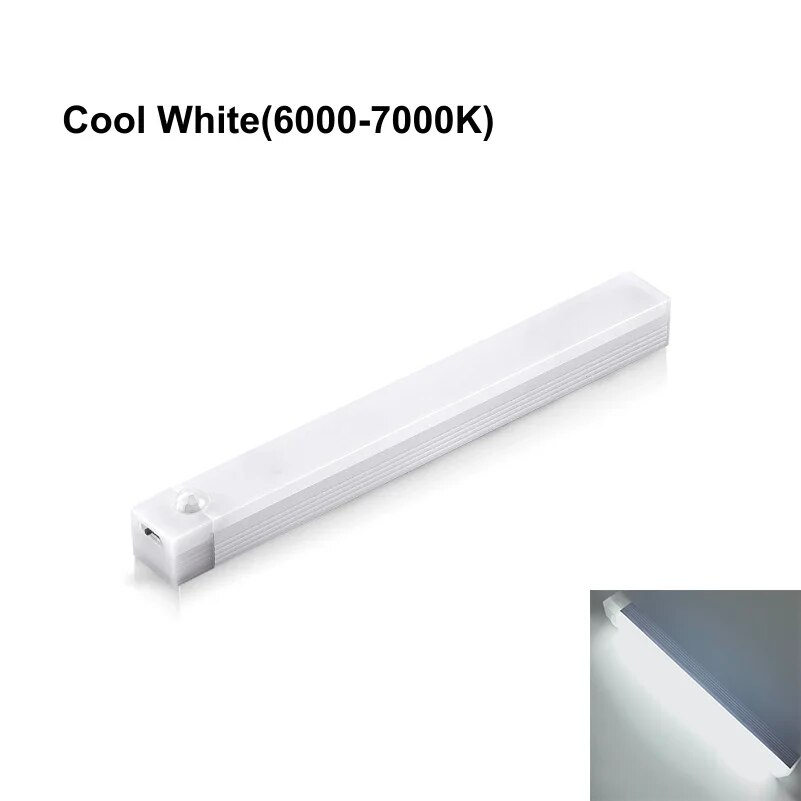 LED Motion Sensor Bar Light  Type-C Rechargeable, Dimmable Night Light with Motion Detection
