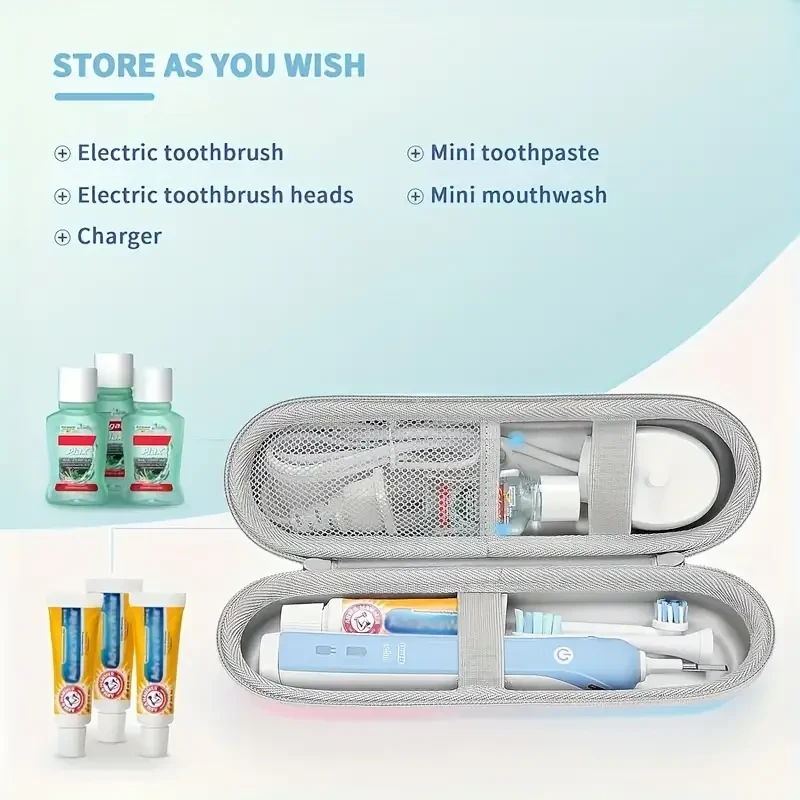 Portable Electric Toothbrush Travel Case with Carabiner Clip