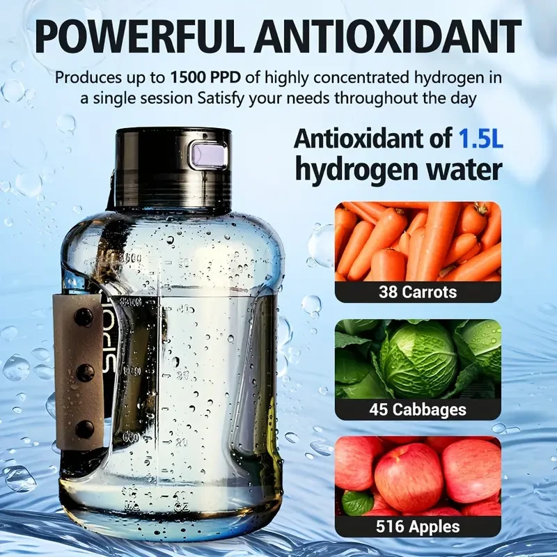 Portable Hydrogen Water Bottle - Rechargeable Hydrogen Water Ionizer