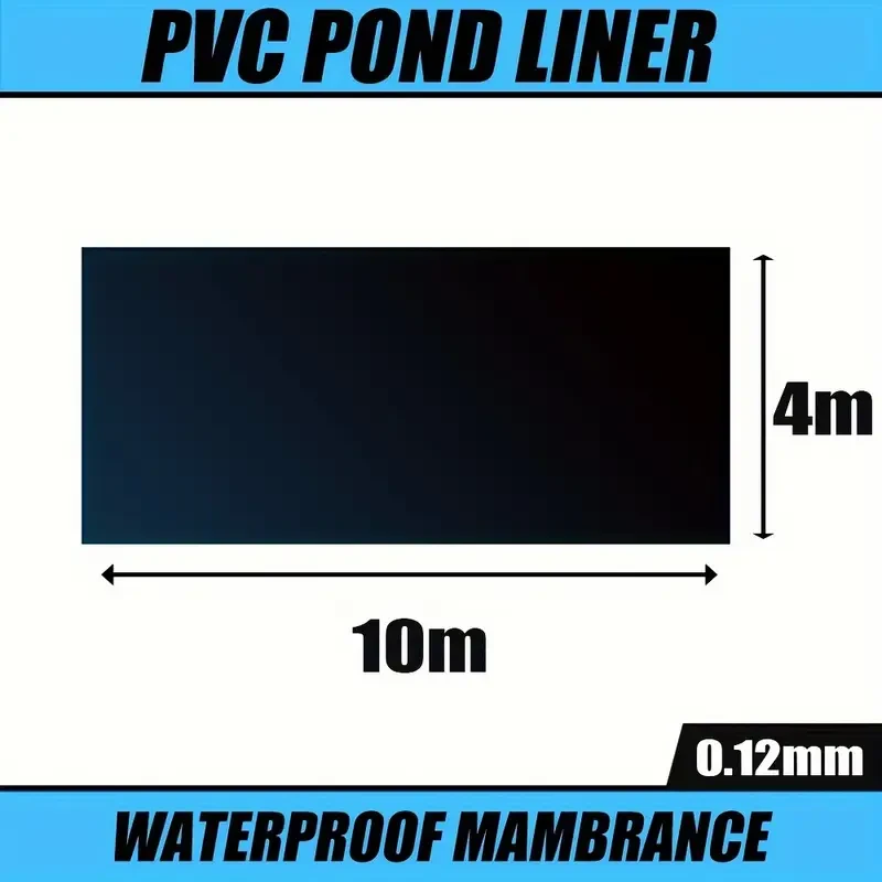 4X4M 5X6M 4X10M 8X10M Heavy Duty Durable PVC Flexible Garden Fish Pond Liner Elasticity Durable Underlaymen Membrane