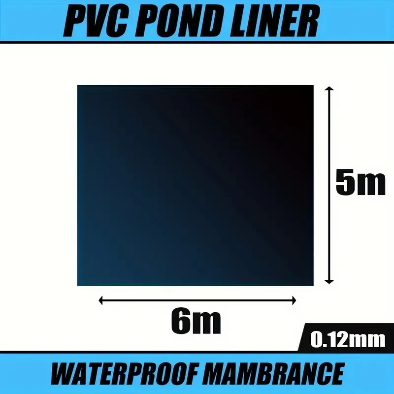 4X4M 5X6M 4X10M 8X10M Heavy Duty Durable PVC Flexible Garden Fish Pond Liner Elasticity Durable Underlaymen Membrane