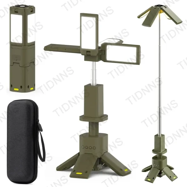 14000mAh Rechargeable Outdoor Hiking Fishing Tent Lamp 6000 LM Super Bright Magnetic Rotatable Telescopic LED RV Camping Lantern