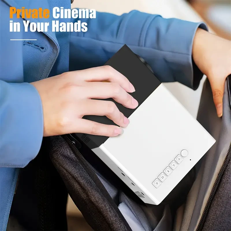 Mini Projector Portable AU PlugOutdoor Movie Projector Compatible With USB AV TV Box, Laptop, Android/IOS, And Memory SD Card - Enhance Your Movie TV And Gaming Experience For Office School Meeting