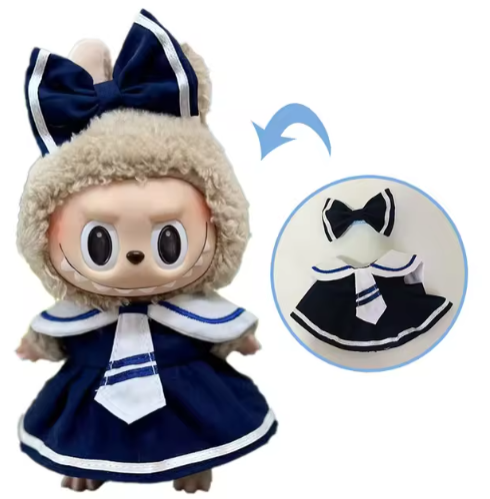 New 17cm Labubu Doll Clothes Heartbeat