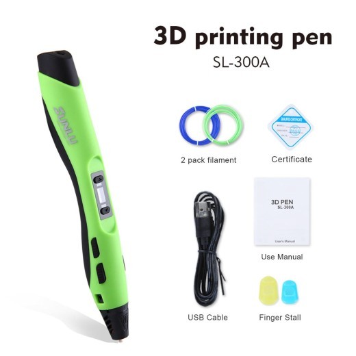 SUNLU 3D Pen SL 300A 3D Printing Pen Support PLA ABS PCL Filament 2 Models Temperature 3D Drawing Safe To Children Drawing Set