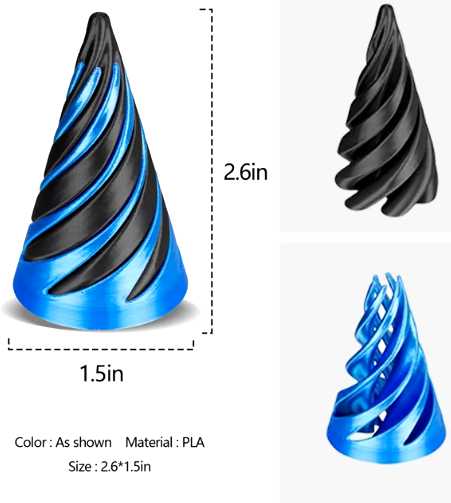 3D Printed Spiral Cone Toy Impossible