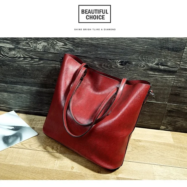 Capacity Shoulder Women's Big Bags Simple Women's Versatile Handbag