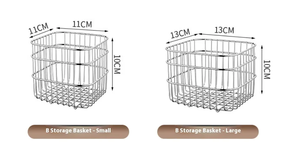 Stainless Steel Kitchen Draining Storage Basket
