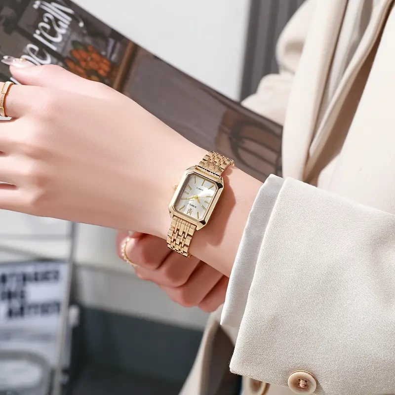 Womens Luxury Rectangle Quartz Watch