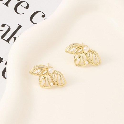 French Luxury Earrings With Flowers And Leaves