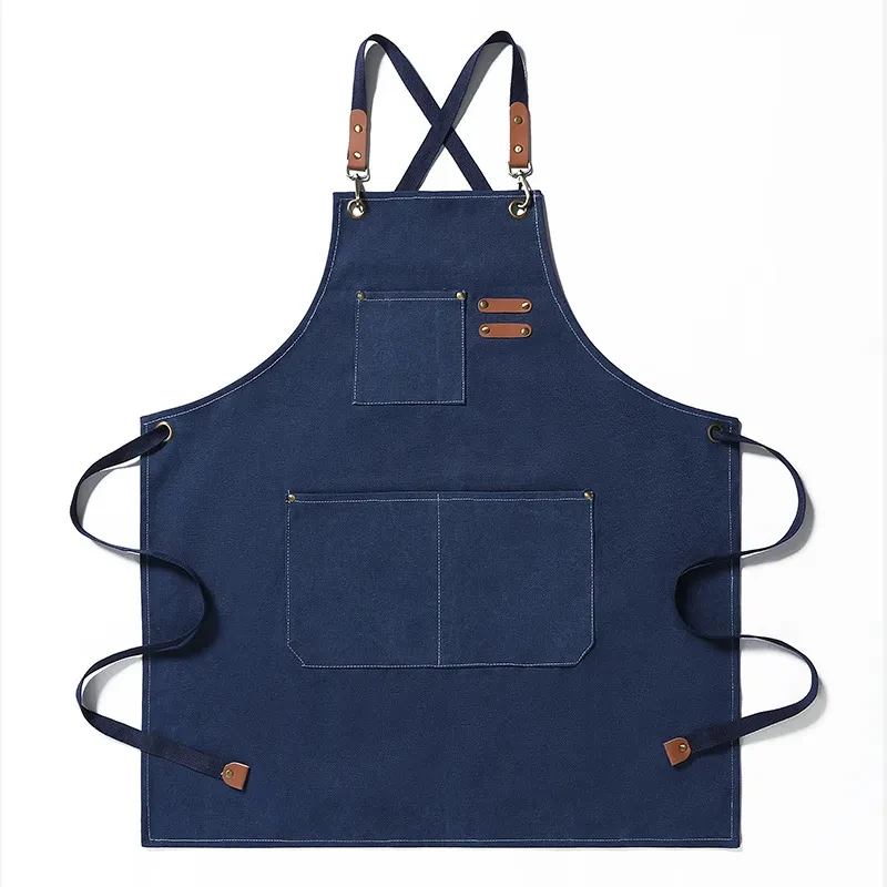 Thickened Canvas Jean Apron Household Barista Kitchen Restaurant