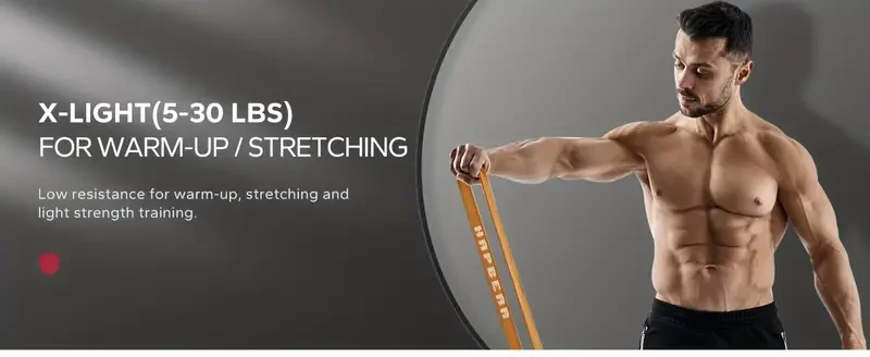 HAPBEAR Pull Up Assistance Bands - Resistance Band Set of 5