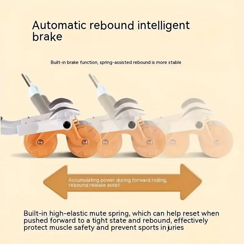 Rebound Abdominal Wheel - Ab Roller with Elbow Support and Timer