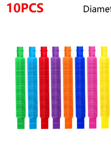 10/20/30PCS Colorful Pop Tube Rainbow