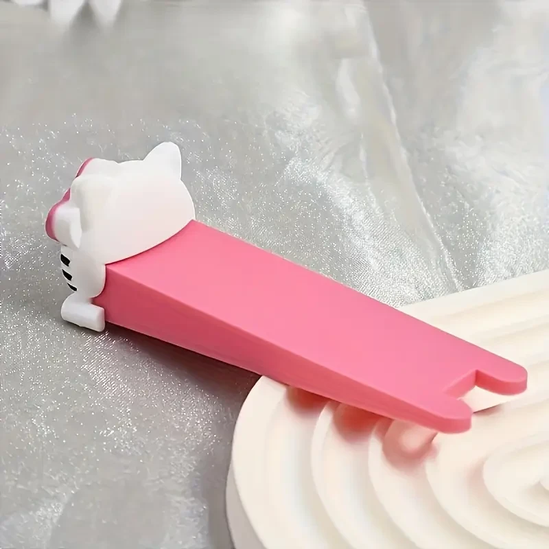 1-Pack Hello Kitty Silicone Door Stop, Cartoon Pattern, Under-Door Installation, Office & Bedroom Use, Ideal Holiday Gift, No Power Required