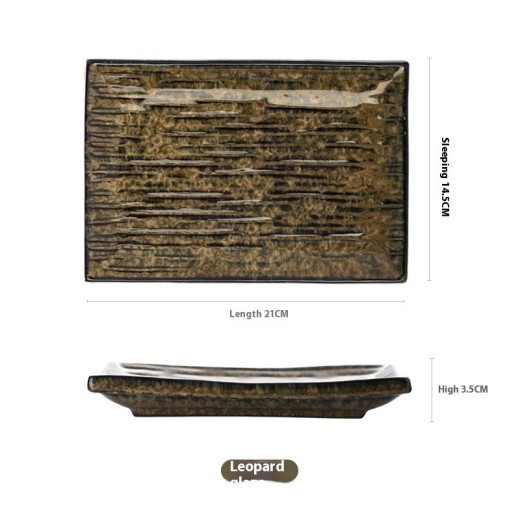 Rectangular Porcelain Dinner Plate Home Snacks Sushi Plate