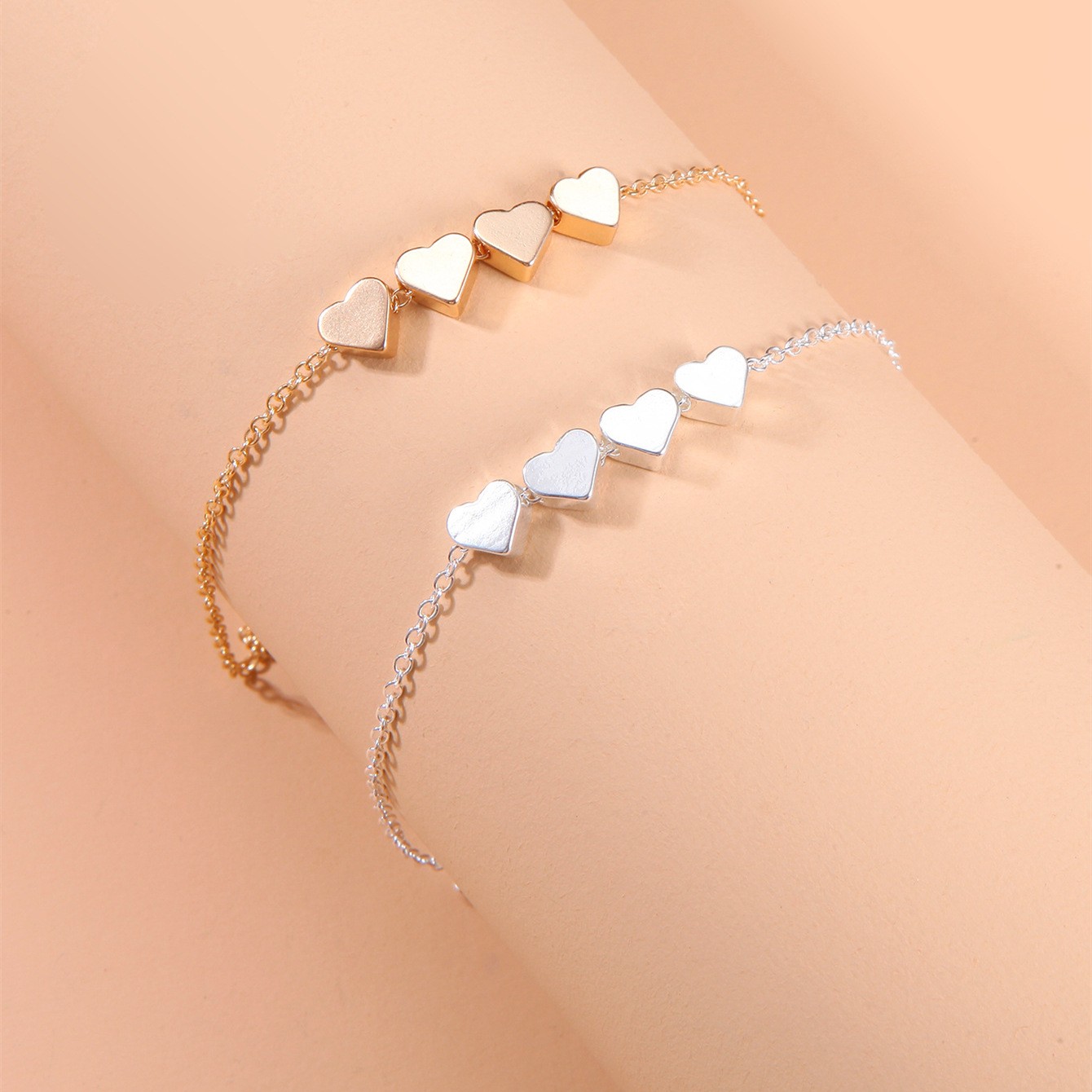 New Korean Chain Heart Bracelet For Women