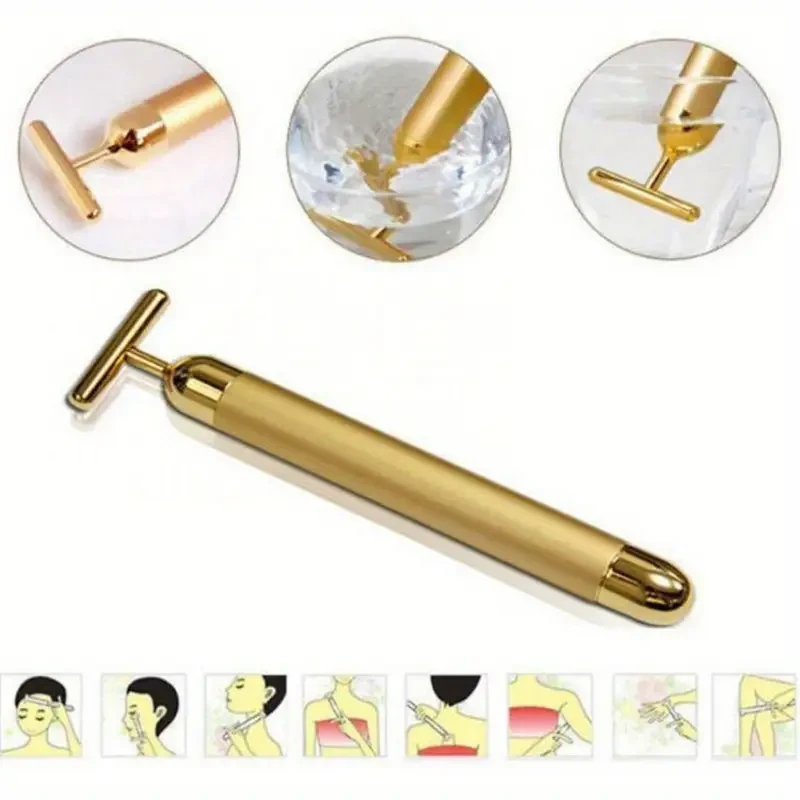 24K Gold Plated Facial Massage Bar for Skin Tightening