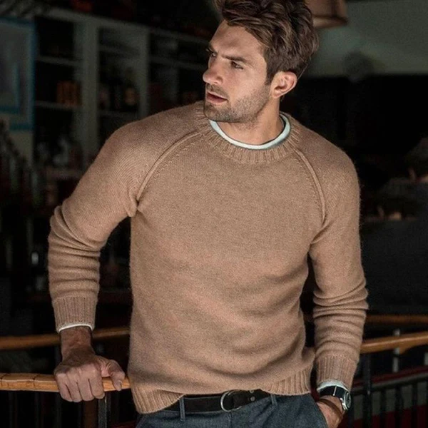 Crew Neck Knit Pullover Sweater