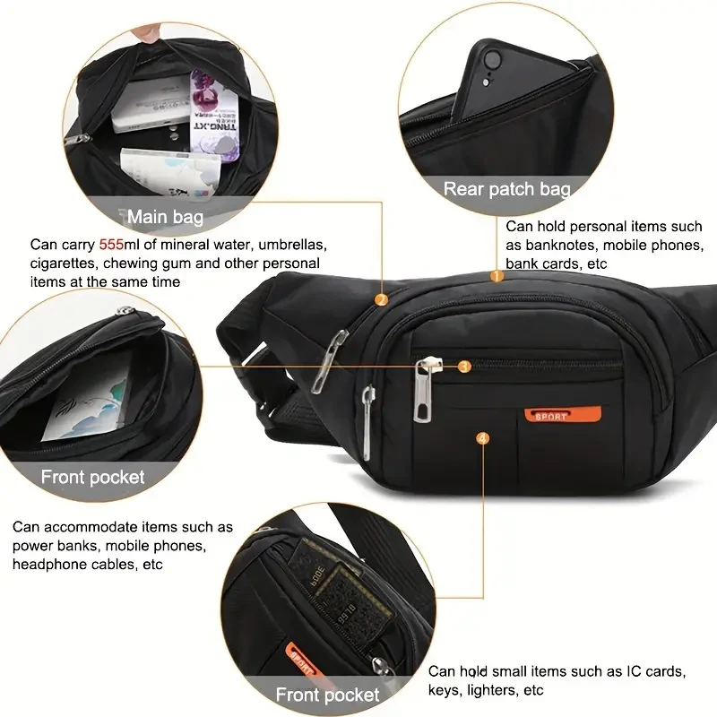 Unisex Belt Bag Fanny Pack - Money and Phone Holder Hip Bum Waist Bag