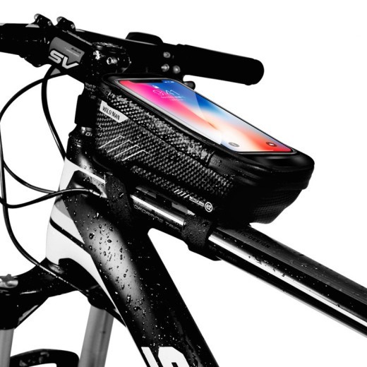 Hard Shell Bicycle Bag Mountain Bike Front Beam Bag Top Tube Mobile Phone Bag Saddle Bag