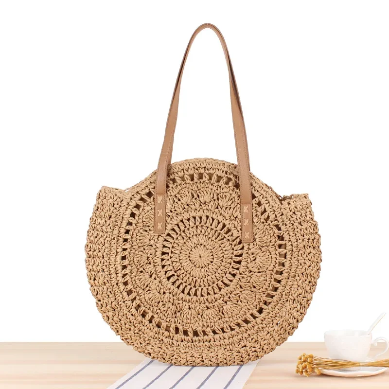 Round Summer Beach Handbag