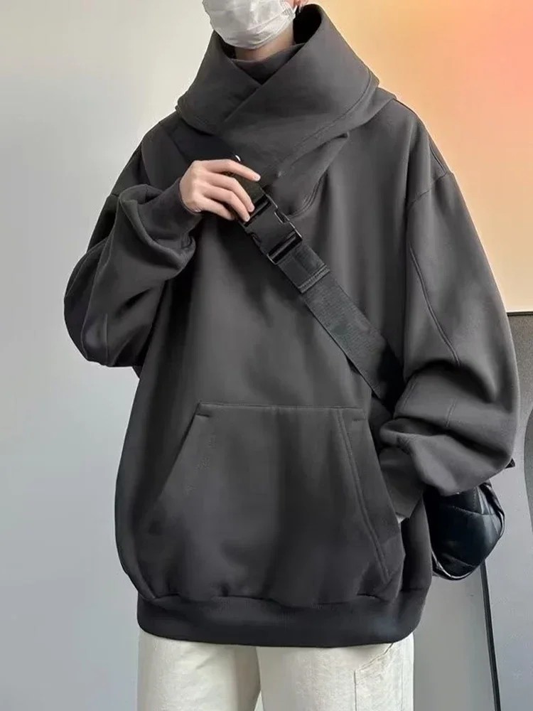 Mens Oversized Ninja Turtleneck Hoodie