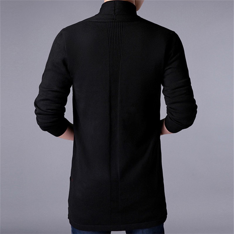 Mens Slim Long Knitted Sweater Coat