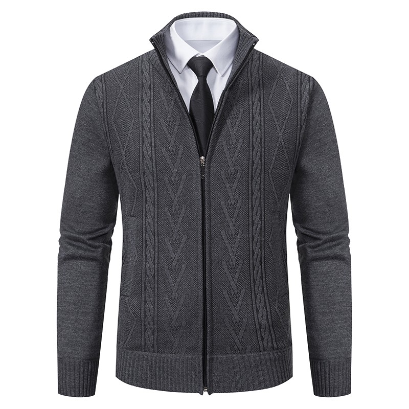 Mens Cashmere Padded Knitted Sweater Coat Mens Cashmere Padded Knitted Sweater Coat