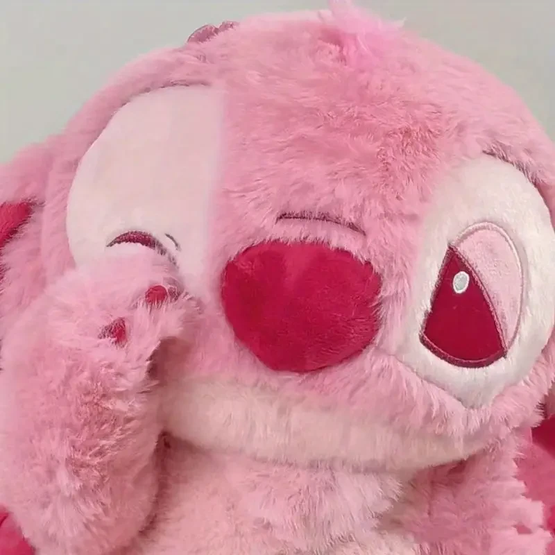 Angel Series Stitch Plush Figure, Party Favor for Teens 14+, Premium Polyester Fiber, Stitch Stuffed Animal Sleeping Pillow, Valentine's Day Birthday Wedding Anniversary Gift, Creative Pink Collectible Toy