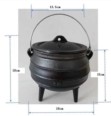 Three-legged Cast Iron Cauldron South African Pot