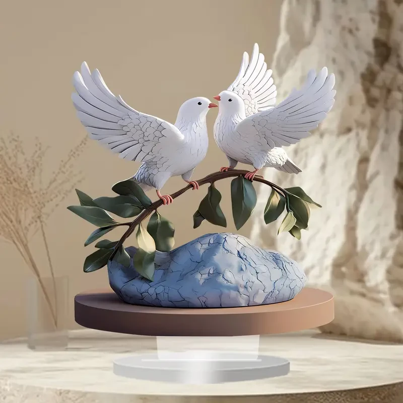 Boho-Chic Peace Dove Figurine - Perfect for Home, Office