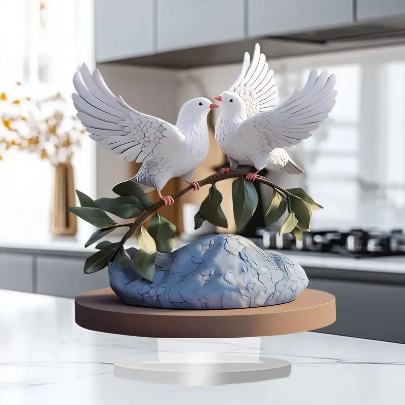 Boho-Chic Peace Dove Figurine - Perfect for Home, Office