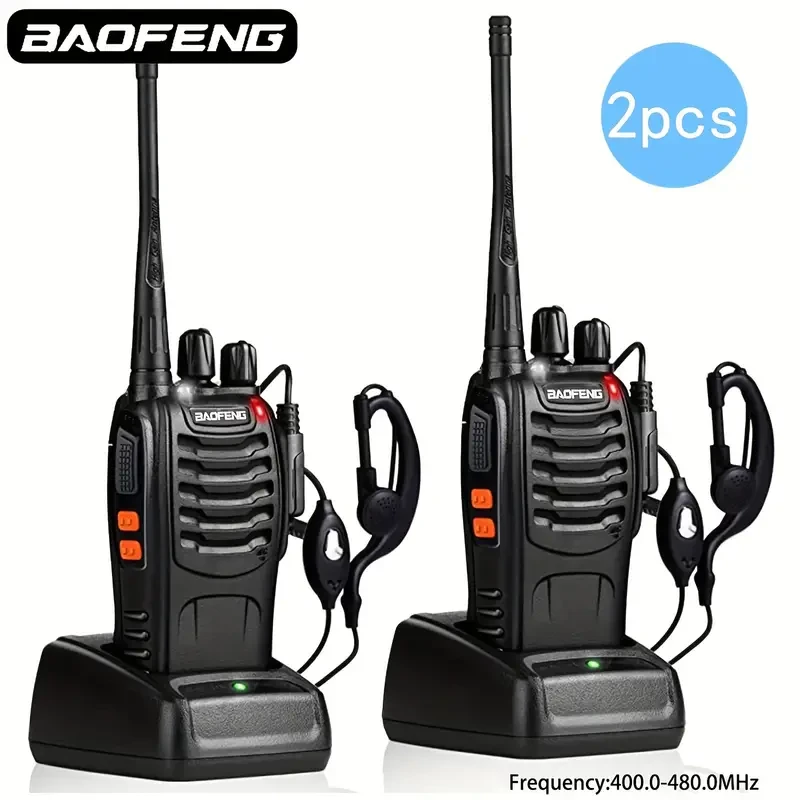 BaoFeng BF-888S Two Way Radio - Portable Walkie Talkie with LED Flashlight and Headphones for Outdoor Adventures
