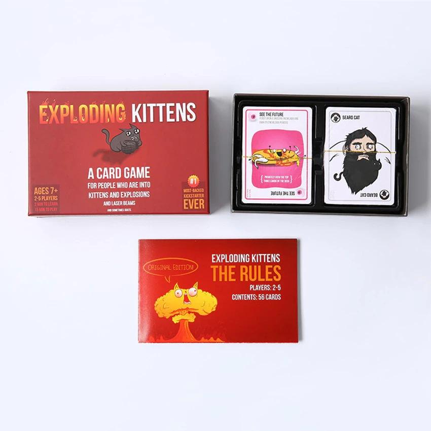 Exploding Kittens Board Games ( PARTY PACK , BARKING KITTENS , STREAKING IMPLODING ) Exploding Kitten Card Game